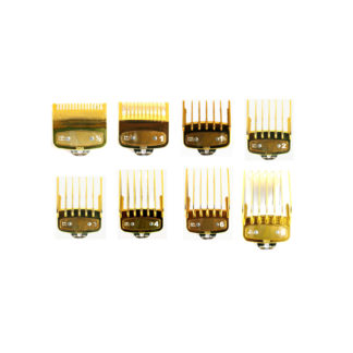 8 PC COMB ATTACHMENT SET FOR ADJUSTABLE BLADE CLIPPER GOLD