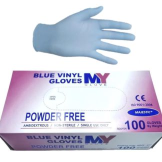 Blue Vinyl Gloves Powder Free