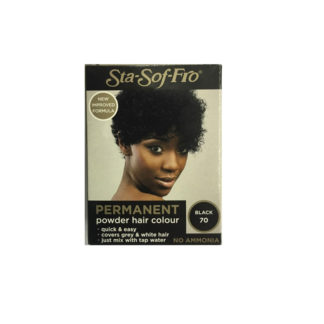 Sta-sof-fro | Permanent Powder Hair Colour 70 Black 8grm
