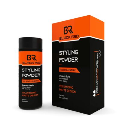 BLACK & RED STYLING POWDER – VOLUMIZING MATTE DESIGN ORANGE 20g