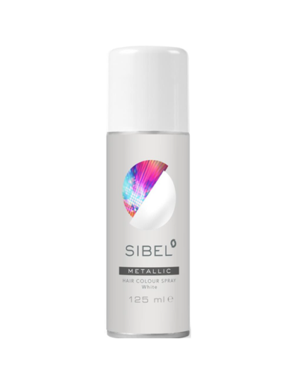 Sibel Metallic Hair Colour Spray White 125ml