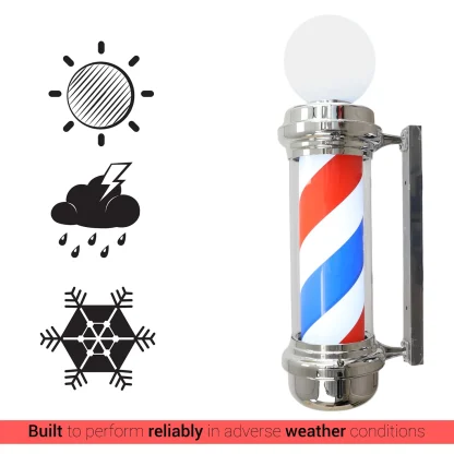 Gabri Classic Barber Pole Light with Open Sign 85cm: Iconic & Eye-Catching - Image 8
