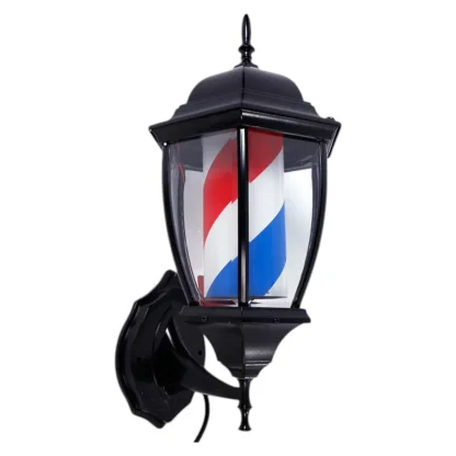 Gabri Lantern Barber Pole Light (Black, Red White Blue Stripes) 50cm - Image 3